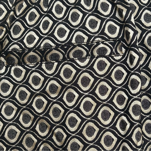Anthropologie Women’s Slim Ankle Pants Black Gold Geometric Print Size Medium - Picture 8 of 8